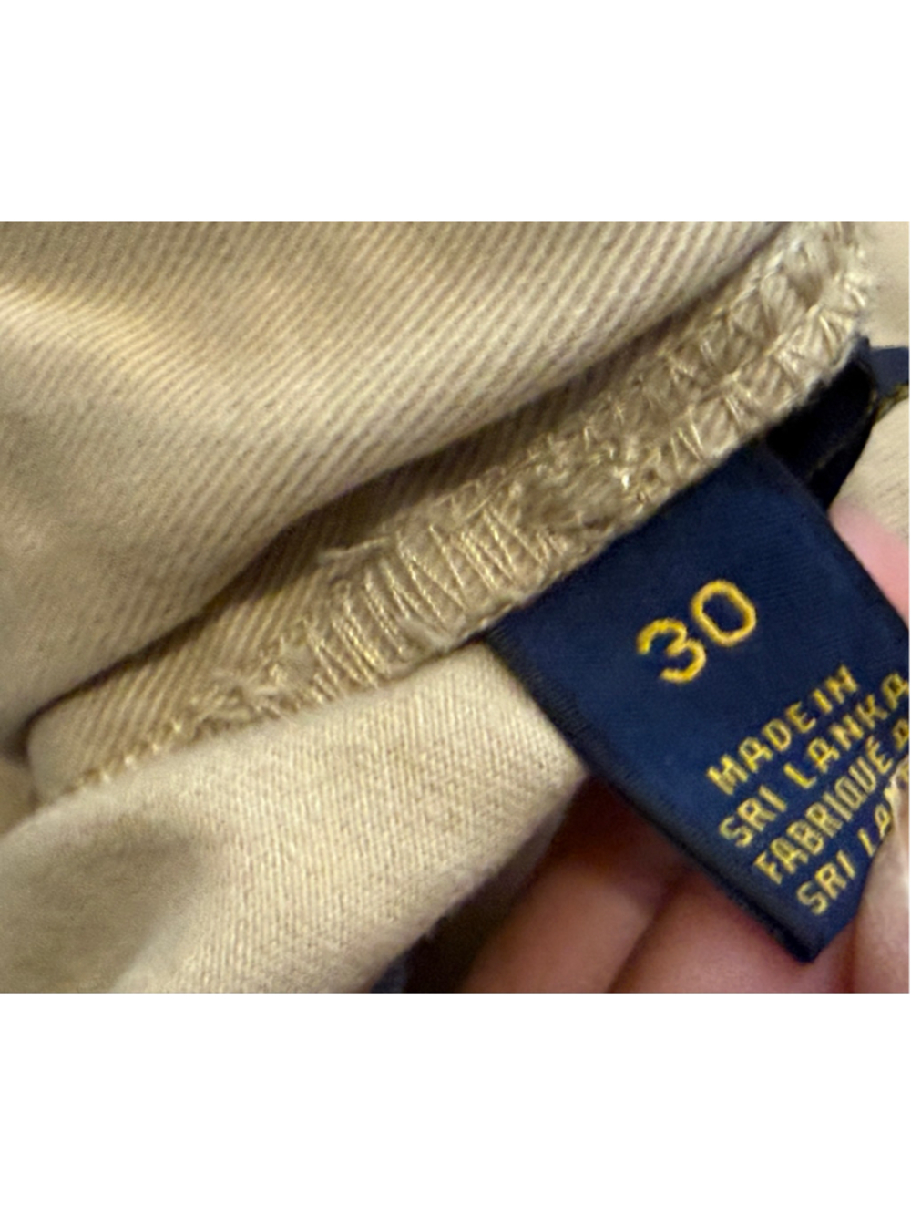 Polo Ralph Lauren Mens Classic Fit Chino Shorts Sz 30 Tan Khaki Flat Front 9” - Picture 6 of 7